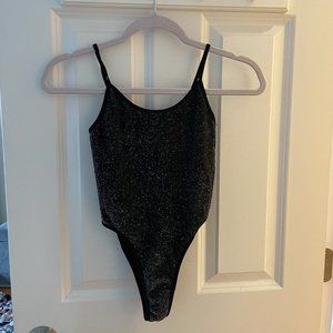 Black Shimmer Bodysuit
